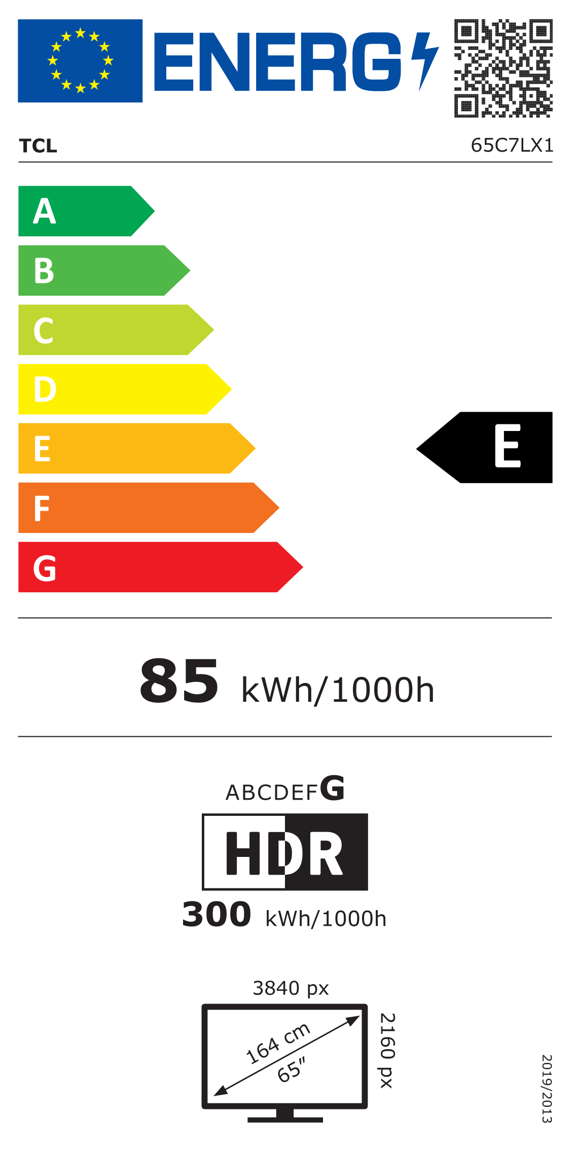 TCL TV SQD-Mini LED 165CM 65C7L